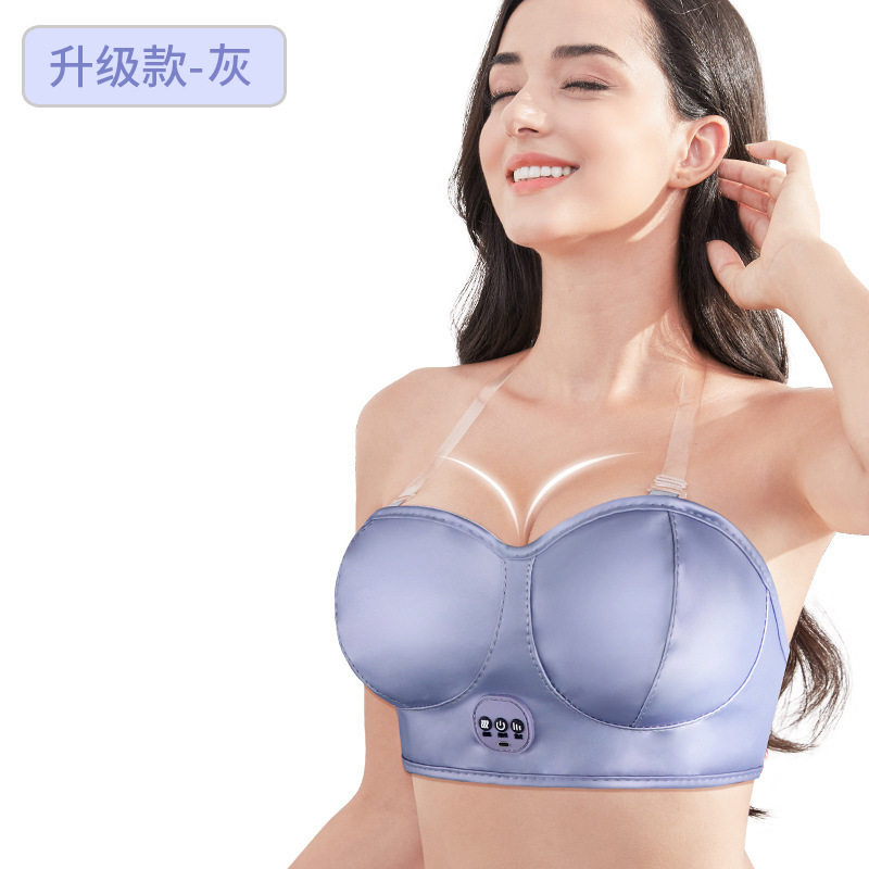 电动胸部按摩器智能热敷震动美胸宝家用丰胸仪按摩胸罩