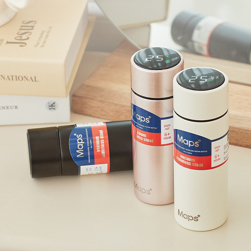 maps美派斯120ml智能316不锈钢口袋保温杯触摸温度显示杯防水礼品