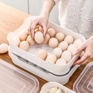 鸡蛋收纳盒冰箱用厨房食品保鲜盒饺子盒冻饺子多层盒子装鸡蛋神器