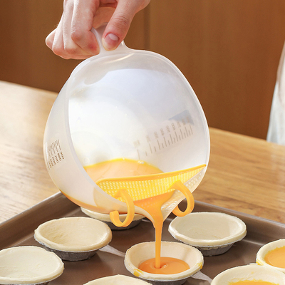 日本打蛋碗鸡蛋过滤网筛蛋液神器白蛋清分离器婴儿辅食量杯食品级