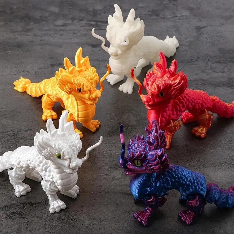 3D打印仿真可动麒麟手办摆件