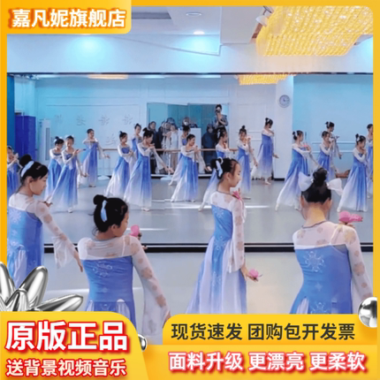 如梦令舞蹈表演服儿童古典舞飘逸演出服装女童身韵纱衣汉服伞道具