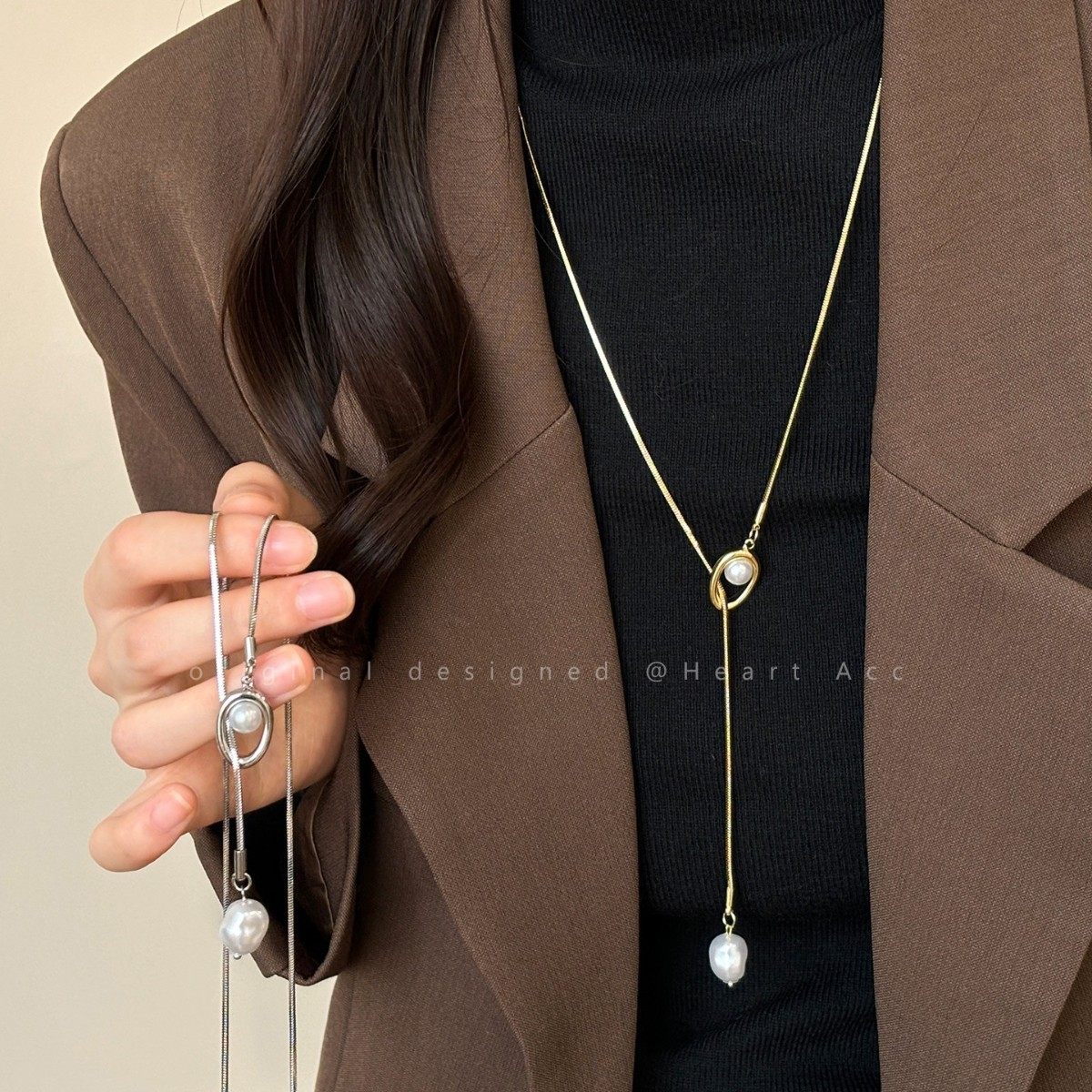 钛钢不掉色长款项链女秋冬高级感轻奢气质毛衣链复古时尚百搭配饰,饰品/流行首饰/时尚饰品新,项链,淘宝优惠券,粉丝福利购,淘宝优惠卷