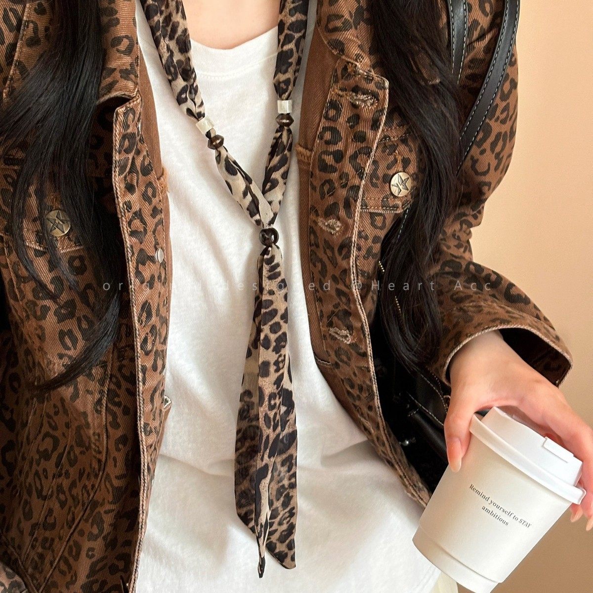 复古豹纹丝巾项链女时尚高级感百搭早秋毛衣链美拉德长款挂脖配饰,饰品/流行首饰/时尚饰品新,项链,淘宝优惠券,粉丝福利购,淘宝优惠卷