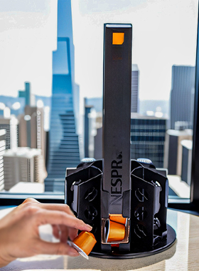 咖啡胶囊架收纳Nespress咖啡展示架胶囊盒储放黑色旋转咖啡架