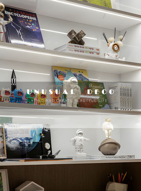 山海艺术现代样板间儿童房摆件男孩房太空主题积木火箭立体书饰品