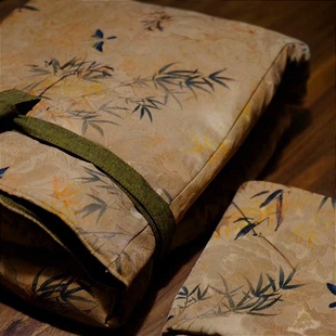 古琴琴囊竹纹小重缎香云纱琴内胆琴衣原创纯手工