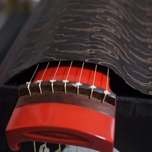 古琴盖布古琴防尘罩布香云纱真丝棕色祥云纹原创设计纯手工只定制