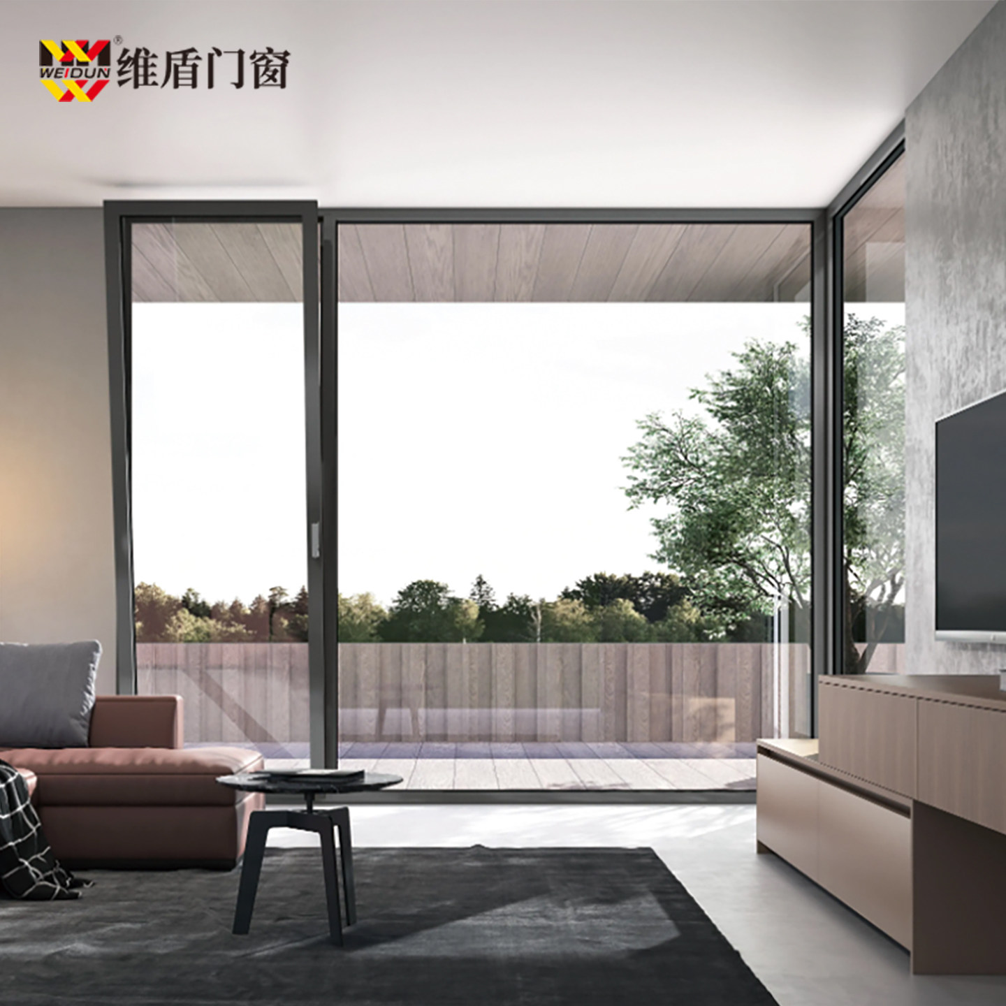 维盾系统窗断桥铝门窗铝合金平开外开封阳台定制安装隔音钢化窗户