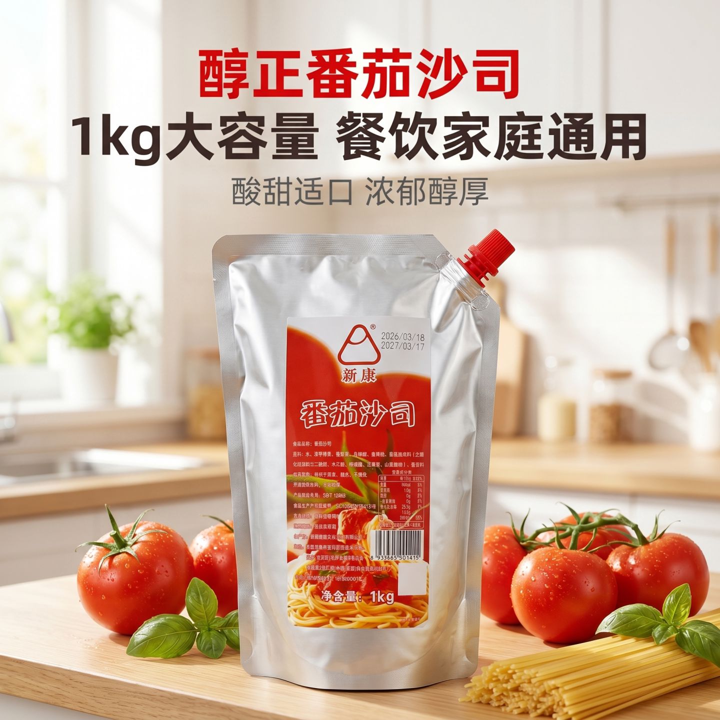 新康番茄酱意大利面披萨酱沙司图片