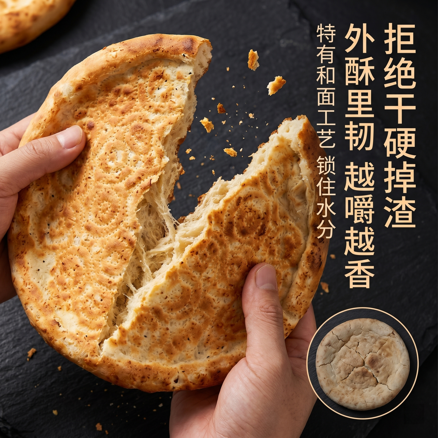 新疆特产芝麻油酥馕烤馕饼小吃糕点心传统手工囊早餐真空包装包邮