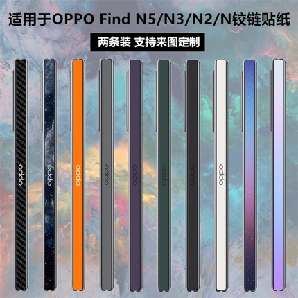 适用于oppofindn5/n3手机铰链贴纸oppofindn中轴贴膜oppo find n2/n5侧边彩膜透明磨砂纯色转轴个性保护膜