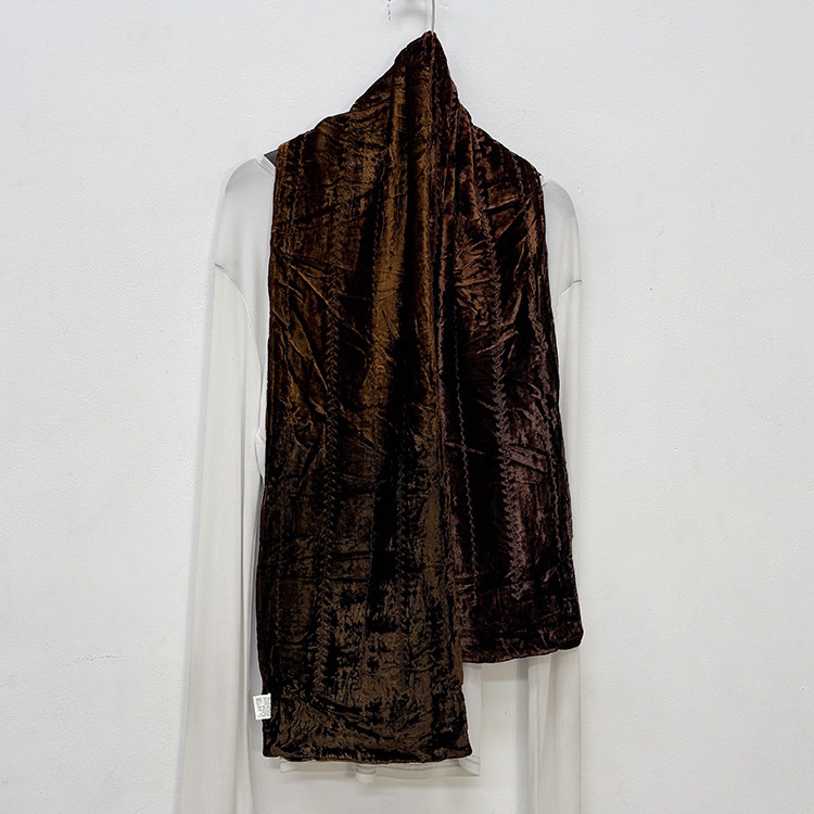 多色入 2件包邮 真丝丝绒提花长丝巾围巾 桑蚕丝长巾女A-24