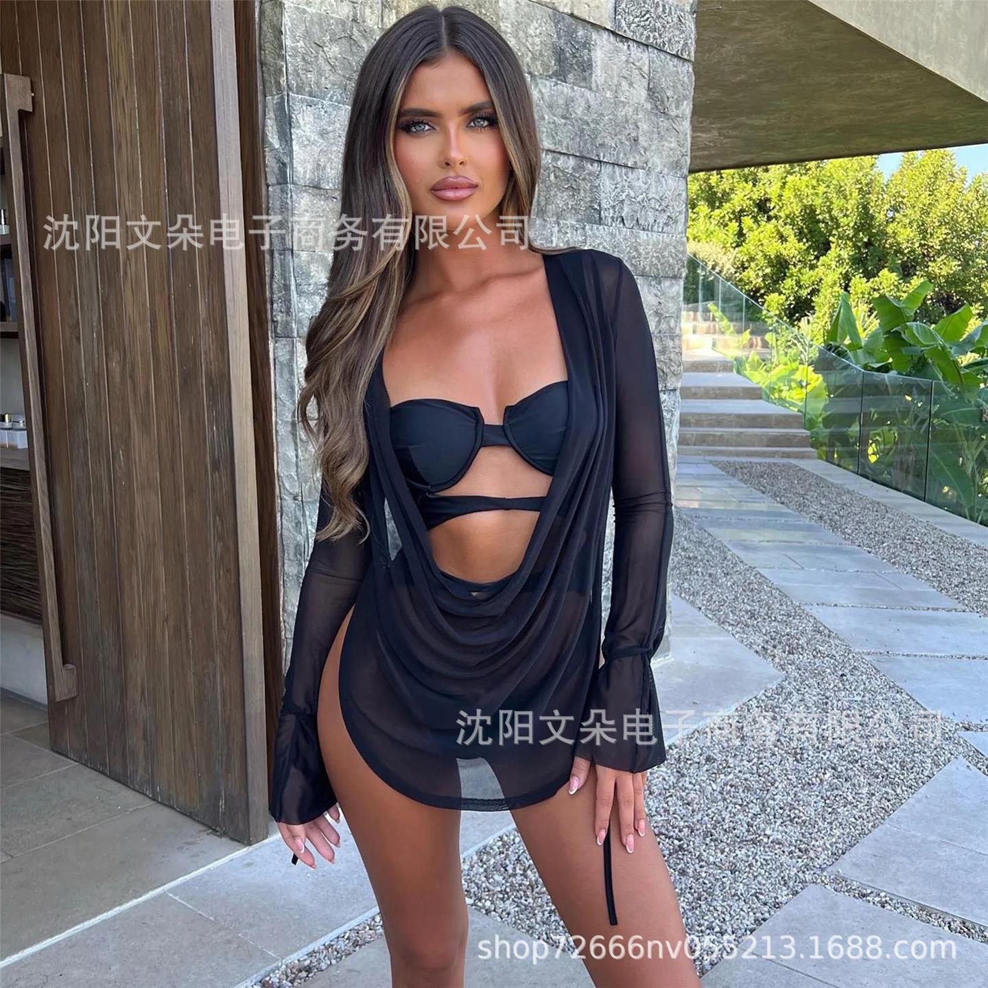 Strapless women's swimsuit bikini性感泳衣女式泳装  新款连体