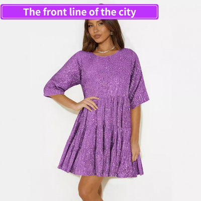 Women'sBeadedEmbroideryDress,S