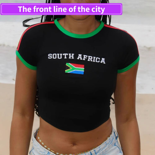PrintedV-neckstraplessoff-shou