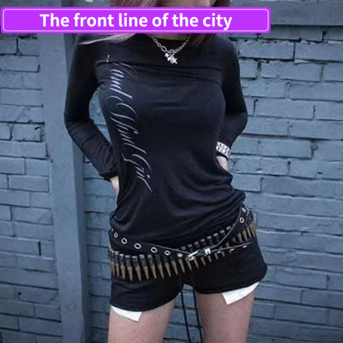 PrintedV-neckstraplessoff-shou