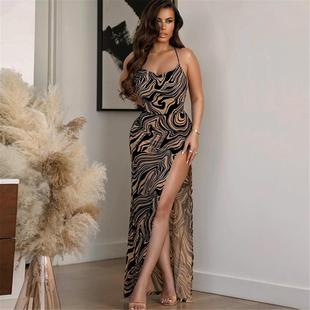 vacation casual lace Sexy shirt camisole dress夏 printed