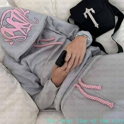 Hoodie hooded casual warm pants set复古街头个性潮流Y2K卫衣男