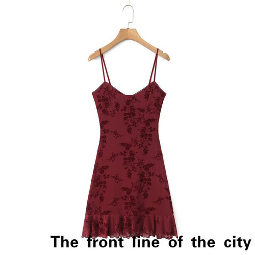 PrintedneckhangingV-neckvacati