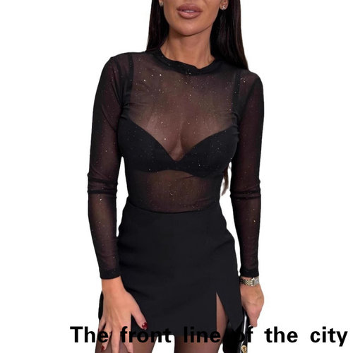 SexySplitBubbleSleeveTiedDress