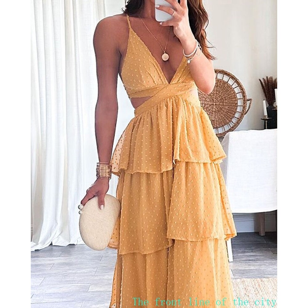Sexy lace satin dress suit for women 雪纺抹胸吊带缕空蛋糕裙