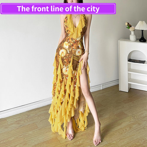 Sexyslimlaceneckdressforwomen