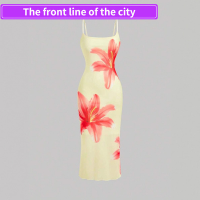 SexydeepVruffledslitdress花朵