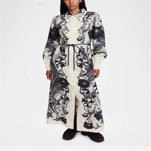 Sexy printed lace up vacation top set women's dress亚马逊棉