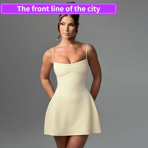 SexydeepVruffledslitdressins春
