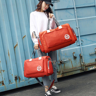 手提旅行包短途女单肩行李包旅游包男尼龙健身包待产包袋 韩版 包邮