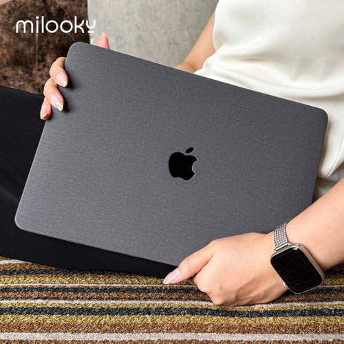 商务牛仔纹MacBook保护壳防摔