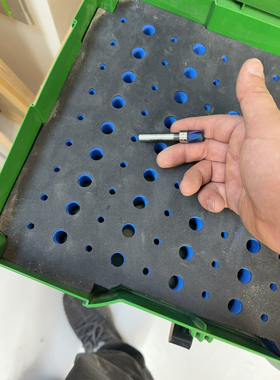 适用festool三代中号工具箱的铣刀内衬1/4&1/2组合包含2个10mm孔