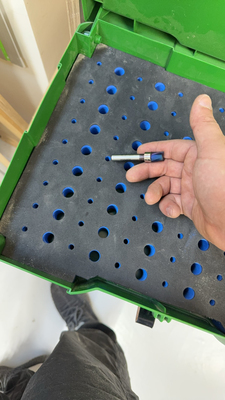 适用festool三代中号工具箱的铣刀内衬1/4&1/2组合包含2个10mm孔