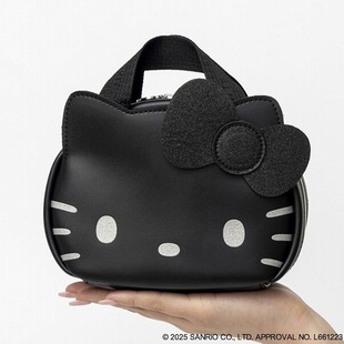 樱子日本购宝岛社Hello Kitty&BRILMY联名黑色蝴蝶结化妆包收纳包