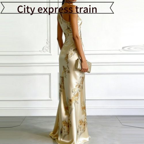 SexyV-neckstrapslimsatindress