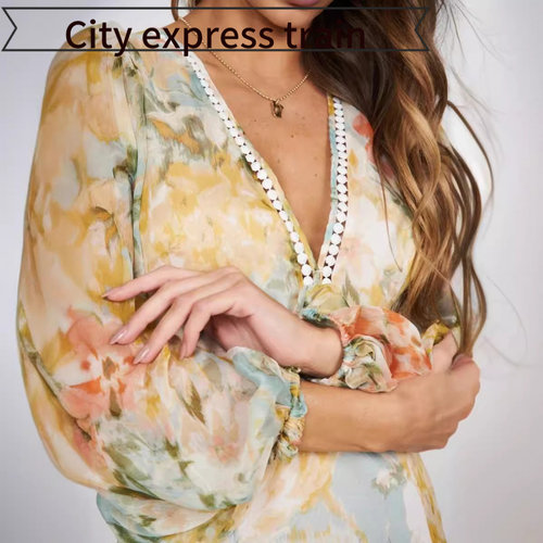 ubblesexydress新品长款印花连衣