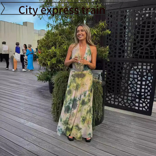 embroidered 性感印花连 Women sequined sexy dres neck