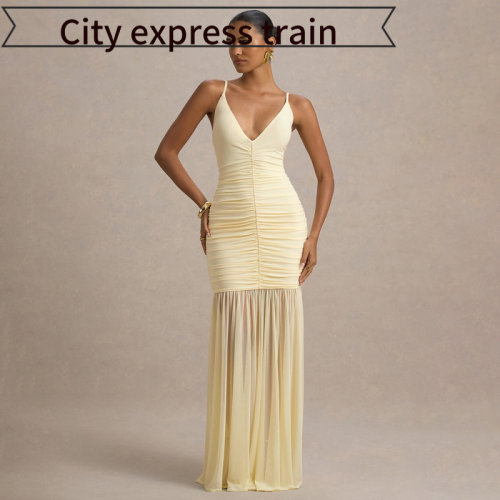 SexyV-neckstrapslimsatindress