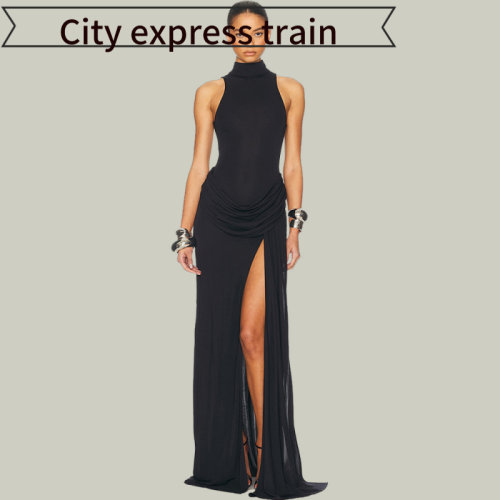 SexyV-neckstrapslimsatindress