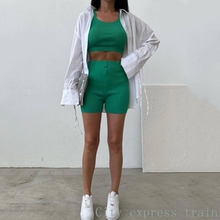 短 nightgown 背心无袖 2025美式 home women for set piece Two