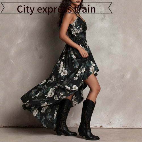 SexyV-neckstrapslimsatindress