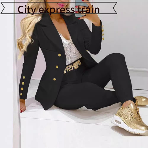 Casualpantssuitsexyprinteddres