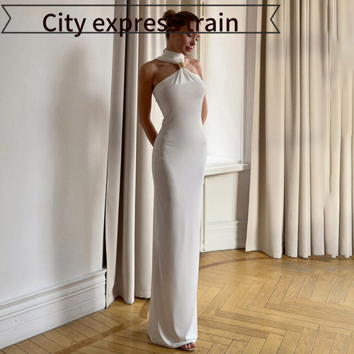 SexyV-neckstrapslimsatindress