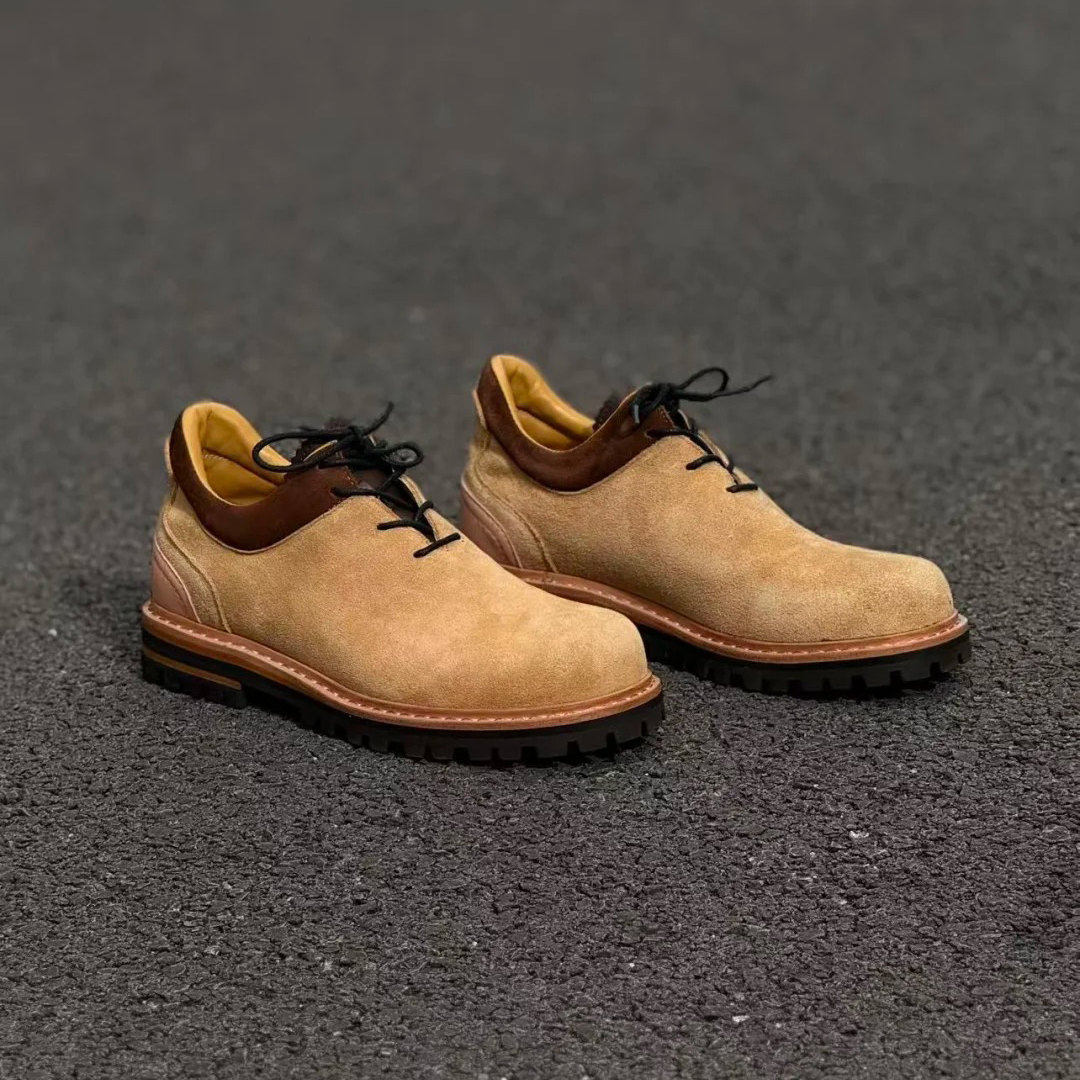 【商场同款】小众原创德比鞋男秋冬季反绒皮马丁靴厚底增高复古小,流行男鞋,休闲皮鞋,淘宝优惠券,粉丝福利购,淘宝优惠卷