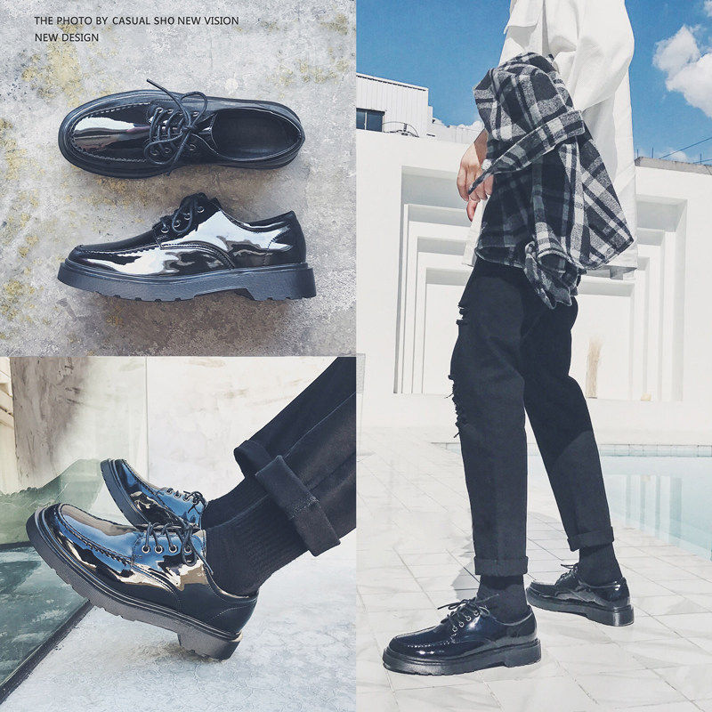 【商场同款】冬季皮鞋男韩版潮流商务正装黑色百搭潮鞋男士增高英,流行男鞋,休闲皮鞋,淘宝优惠券,粉丝福利购,淘宝优惠卷