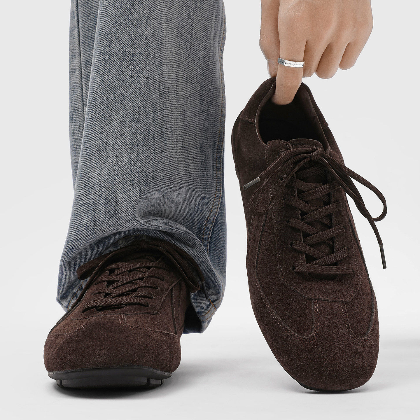 【商场同款】徒步轻便休闲鞋极简复古德训鞋男女轻量平底潮款赤足,流行男鞋,德训鞋,淘宝优惠券,粉丝福利购,淘宝优惠卷