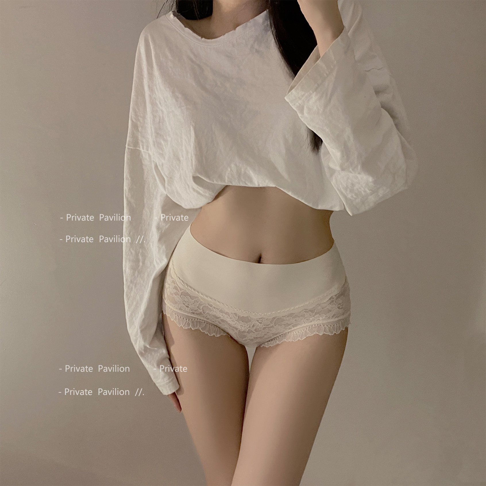维多利亚高腰收腹内裤女纯棉档性感爆款提臀包臀蕾丝无痕女士短裤