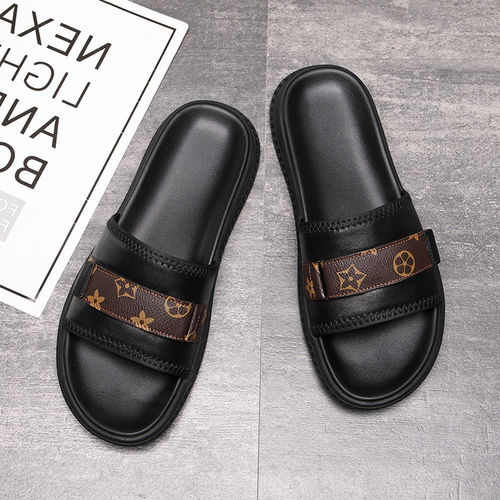 【商场同款】夏季真皮一字拖鞋适用于户外的潮流凉鞋 2025新款减