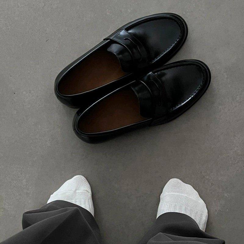 【商场同款】黑色德比鞋男款一脚蹬乐福鞋懒人豆豆鞋商务正装休闲,流行男鞋,乐福鞋（豆豆鞋）,淘宝优惠券,粉丝福利购,淘宝优惠卷